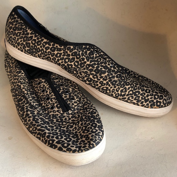 Keds animal print slip ons